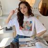 vintage funny cartoon print high street white short sleeved t-shirts for women's summer casual oversized t shirt harajuku streetwear tshirt y2k tops