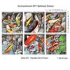 6PCS Fisch Badewanne Aufkleber rutschfeste wasserdichte 3D-Effekt selbstklebende Badezimmer Aufkleber PVC abnehmbare dekorative Wandbild