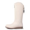 Women's Durable Waterproof Red Rain Boots - High-Top, Non-Slip, Soft-Soled for Outdoor Mountain Climbing
