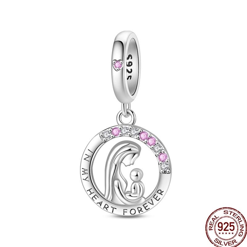 100 Copper Family Charm Bead Charms Bead Charms Father Mother Holding Hands Pendant Compatible With Authentic Bracelets Do It Yourself Ideal For Wome