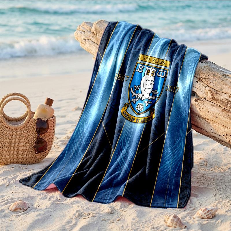 Asciugamano da Spiaggia Tema Sheffield Wednesday Morbido Asciugatura Rapida?Asciugamano Asciutto Per Vacanze Estive Al Mare Nuoto