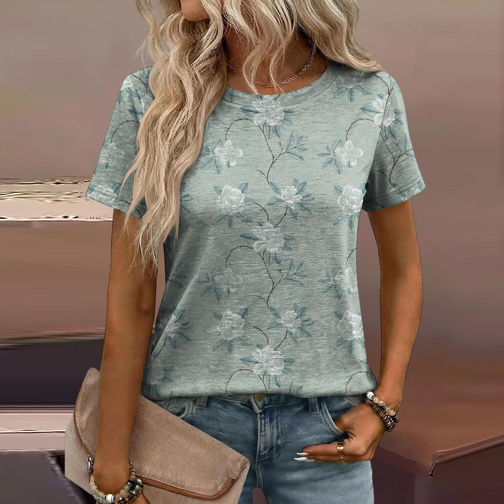 Women's Loose-Fit Fashionable Casual Printed T-Shirt