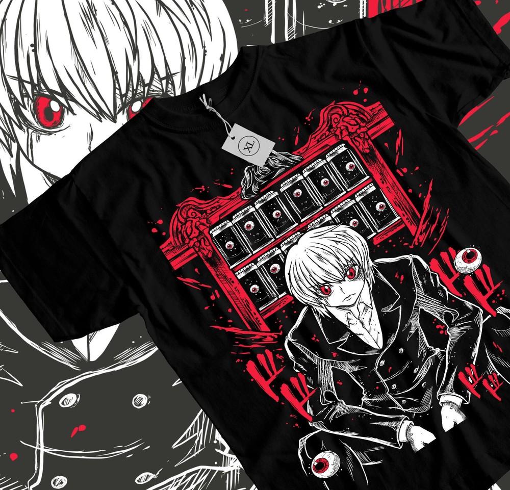 Kurapika Hunter X Hunter  Killua Zoldyck Hisoka Gon Graphic Tee Black Unisex T-Shirt XL