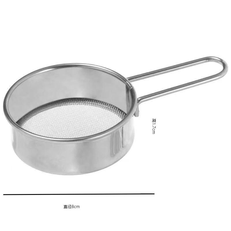 Household Flour Sieve Stainless Steel Fine Mesh Strainer Flour Sifter For Baking Handle Flour Sieve Sifter Baking Accessories