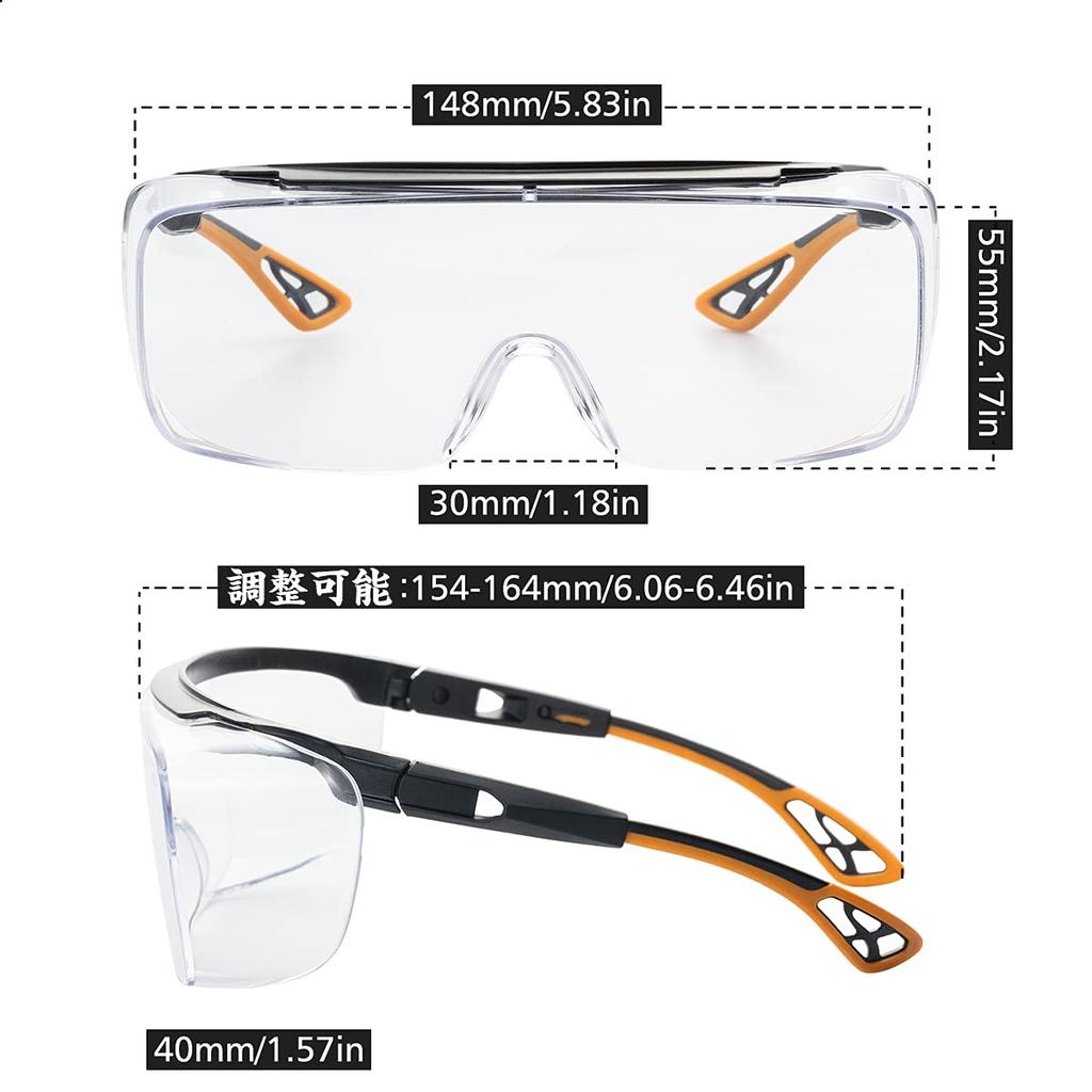 MALYHO Protective Work Safety Pollen Protection Eyewear, Scratch-Resistant, Anti-Fog, Goggles, (HM6-C1)