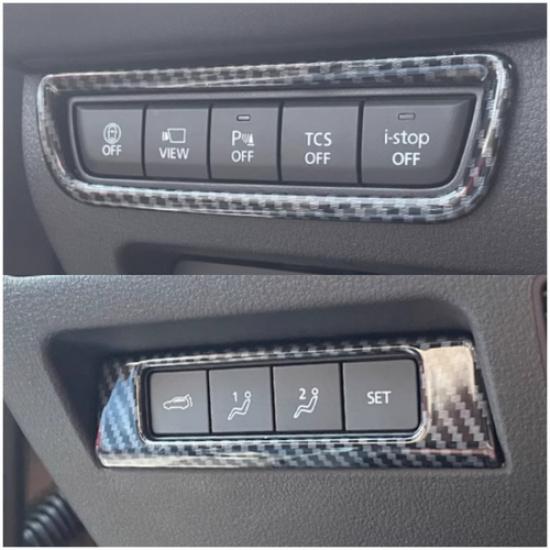 Headlight Adjustment LHD Lid Cover Trim For -2024 Mazda CX-50 Carbon Fiber