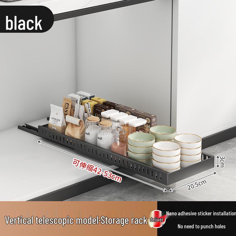 Wow-oh Expandable Frying Pan Storage Cabinet with Adjustable Pull-Out Pot Rack