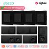 BSEED Zigbee 1/2/3Gang Smart Click Light Switches 1/2/3Way Tuya Smart Life Alexa Compatible Plus EU Power Sockets Glass Panels