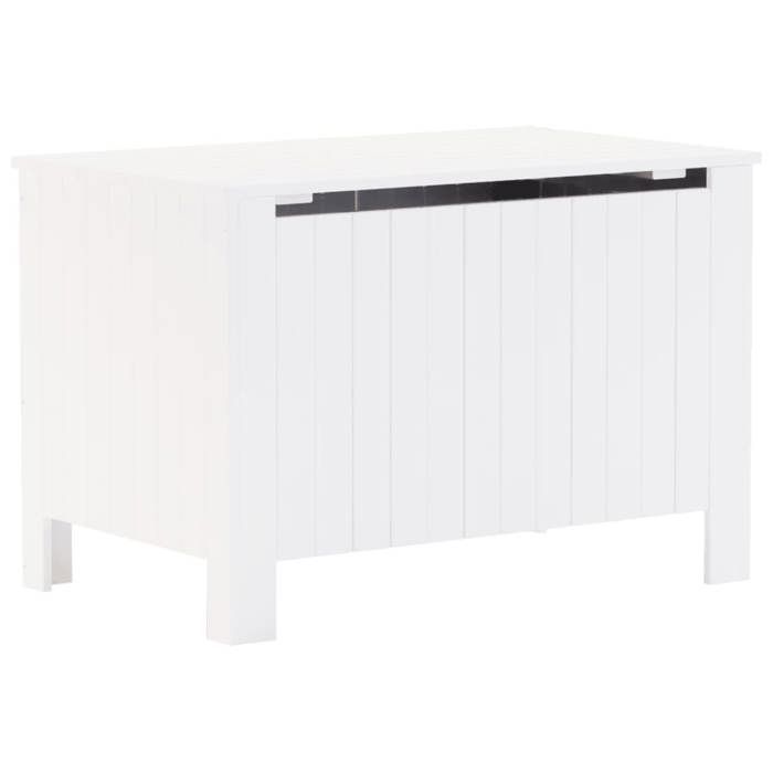 VidaXL Boîte de rangement avec couvercle RANA blanc bois massif de pin, boîte à couverture, coffre de rangement, boîte de 4002330