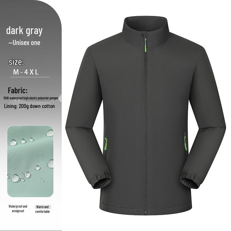 Men's Waterproof Windproof Stand Collar Work Jacket with Custom Logo for Autumn/Winter