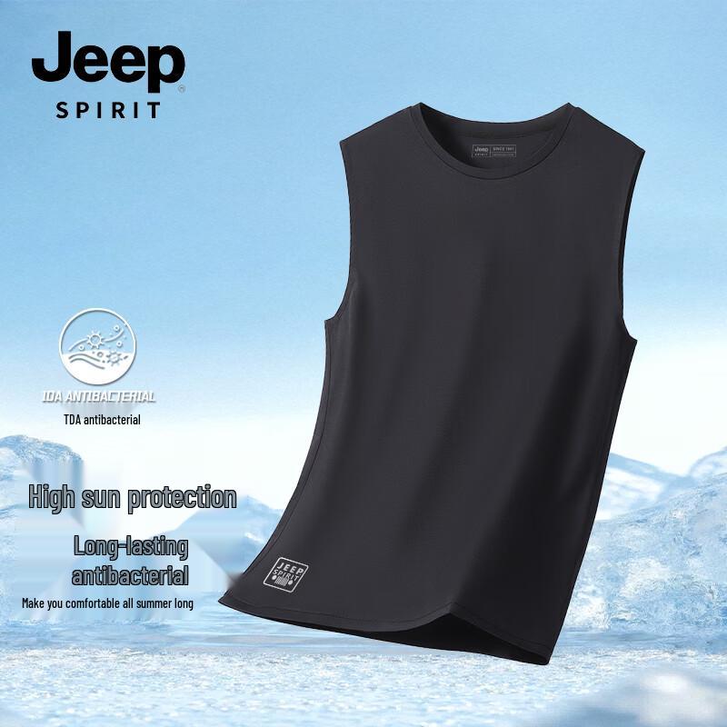Мужская летняя спортивная жилетка JEEP SPIRIT 10A с антибактериальным эффектом M