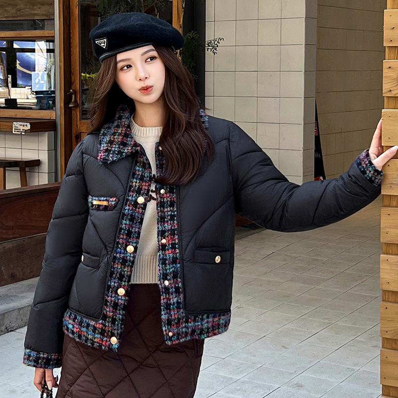 Big fur collar new loose cotton-padded coat for women's long over-knee thickened large-size down cotton-padded coat