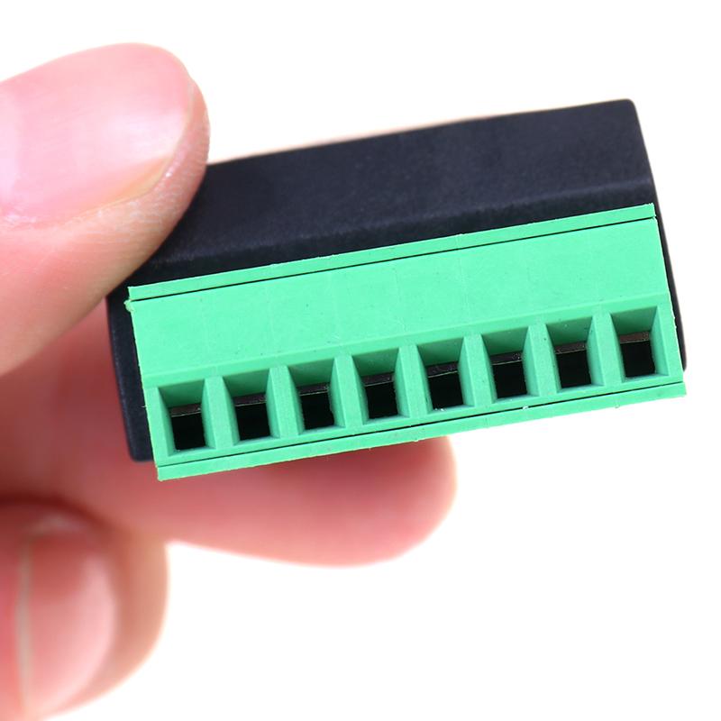 Rj45 Female To Screw Terminal 8 Pin Connector Ethernet Cable Extender Adapter