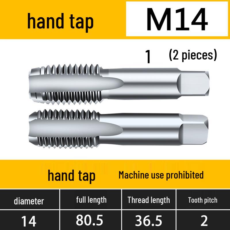 Hand Taper Tap Threading Tool M3-M20 for Manual Tapping