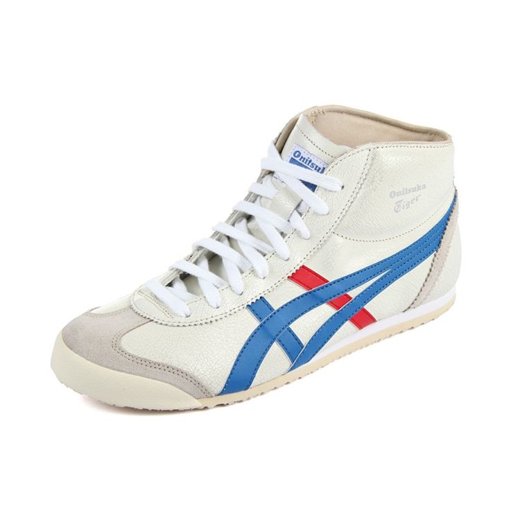 ONITSUKA TIGER Mexico Mid Runner Unisex White Blue Red DL409-0142