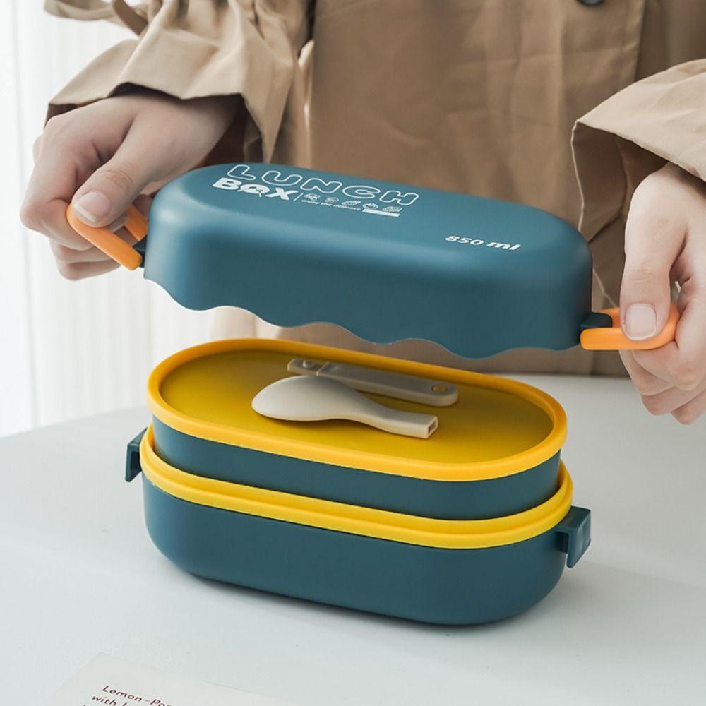 3 Grids Divides Food Container Reusable Food Storage Crisper BPA-Free Snack Food Box  Travel