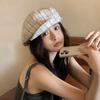 Plaid Beret Female Spring And Summer Mori Literary And Artistic Versatile Newsboy Hat Showing Face Small Octagonal Hat Painter Hat