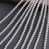Ultra-Strong Light 7mm Ribbed Freshwater Pearl Wheel Bead for DIY Jewelry.