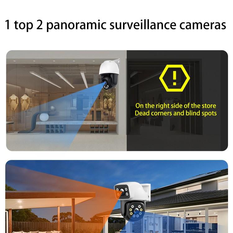 360° Dual Lens Wireless Waterproof Outdoor Surveillance Dome Camera