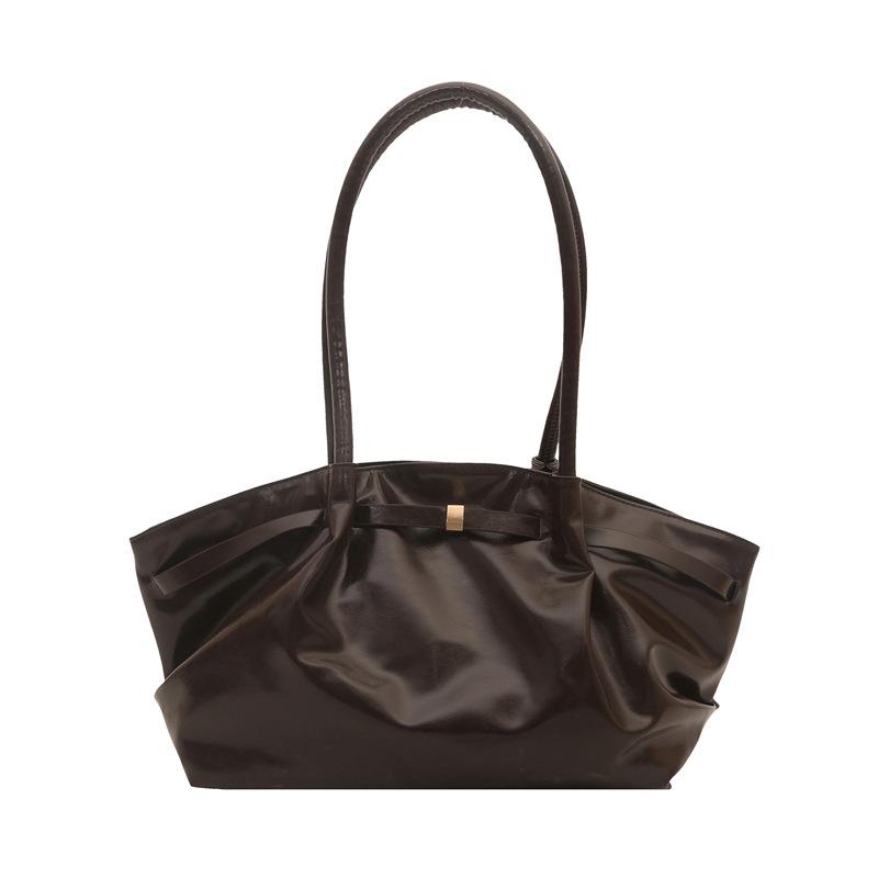 

Hand carry fashion spring new trend versatile shoulder bag texture messenger bag simple bucket bag