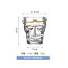Sun Wukong Shaped Lead-Free Crystal Glass Whiskey Cup Chinese Style Transparent Frosted Drinkware Glass Mug Teacup Gift