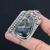 Natural Solar Moss Agate Gemstone Pendant 925 Sterling Silver Jewelry For Girls