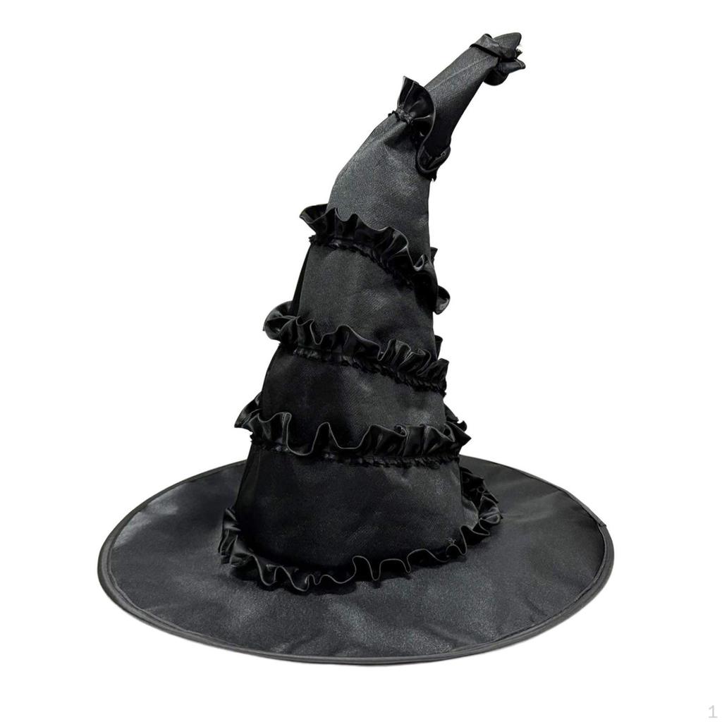 Witch Hat Satin Cap Costume Accessory for Christmas Fancy Dress Party Favors