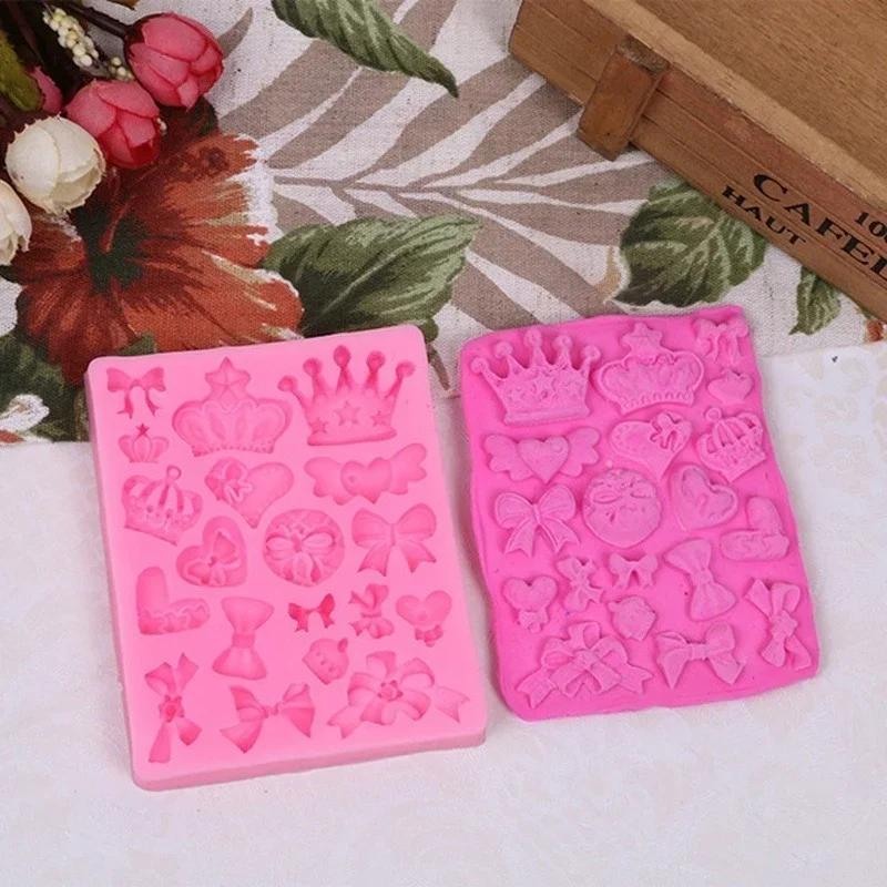 Creative Crown Bow Shaped Cake Silicone Mold Home Kitchen Supplies Chocolate Pastry Candy Making Tools Accessories Wholesale