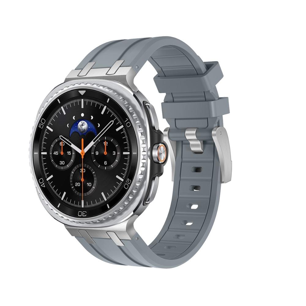Luxury Rubber Strap for Samsung Galaxy Watch 8 Classic 46mm Silicone Men Bracelet For samsung watch 8 40mm 44mm Curved End Band