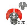 MOC Medieval Castle Knight Figures Waffen Accessories Flame Helmet Shoulder Armor Sword Toy