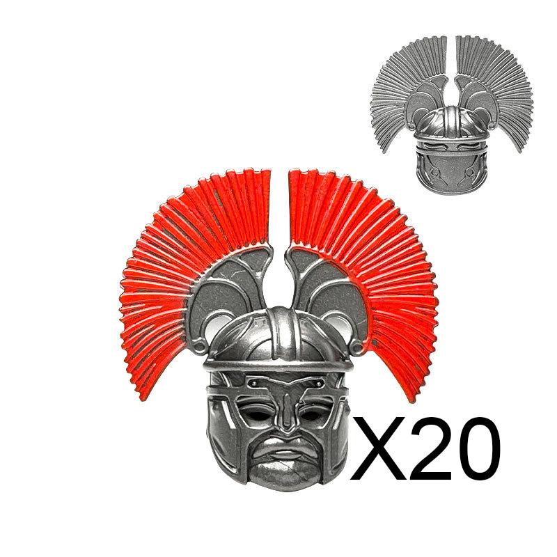 MOC Medieval Castle Knight Figures Waffen Accessories Flame Helmet Shoulder Armor Sword Toy