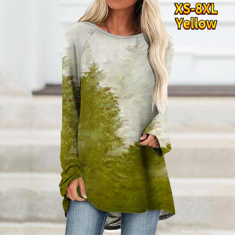 Классический изысканный женский повседневный свободный топ с круглым вырезом и длинным — фото 15