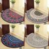 Bohemian Semi-Circular Carpet Anti-fouling Welcome Mat Durable Door Mat  Bathroom Entrance