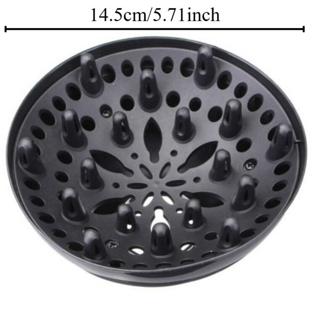 2 Stücke Schwarz Universal Gebläse Friseursalon Lockiges Haar Trockner Diffusor Werkzeug Beste Geschenk Für Sie