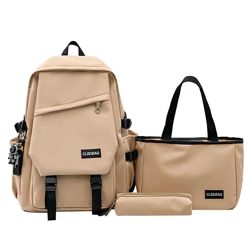 

Рюкзак из трех предметов, школьный рюкзак для учащихся средней школы, мужской многослойный рюкзак, нейлоновая сумка для компьютера большой вместимости хаки