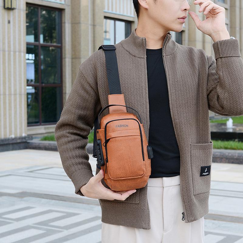 

Мужская нагрудная сумка Сумка через плечо Новая сумка-локомотив Повседневный плечевой рюкзак Модная многофункциональная модная спортивная сумка average size