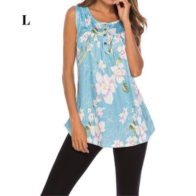 Women T-Shirt Round Neck Short Sleeve Blouse Casual T-Shirt Round Neck Short Print Top