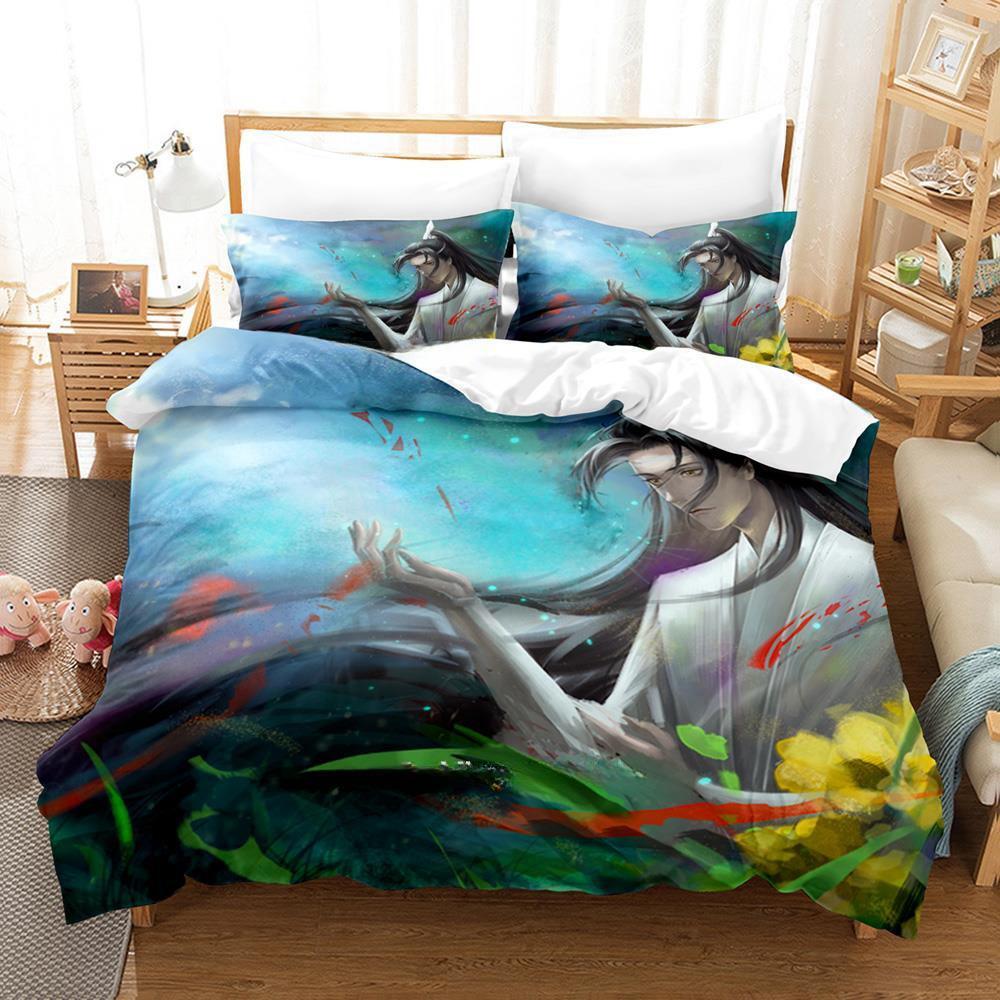 New Mo Dao Zu Shi The Grandmaster of Demonic Cultivation Bedding Set Anime three-piece set Adult Kid Bedroom Duvet cover Sets