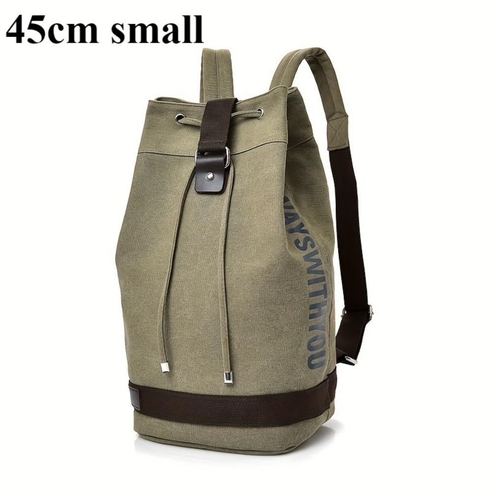 Fashion Canvas Sports Backpack Barrel Bag Travel Computer Backpack Men's Bag Leisure Travel School Bag Unisex