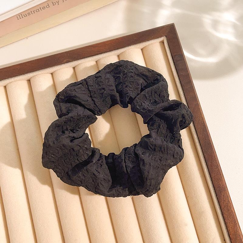 Korean Style Floral Lace Elastic Hair Tie with Bow Ribbon