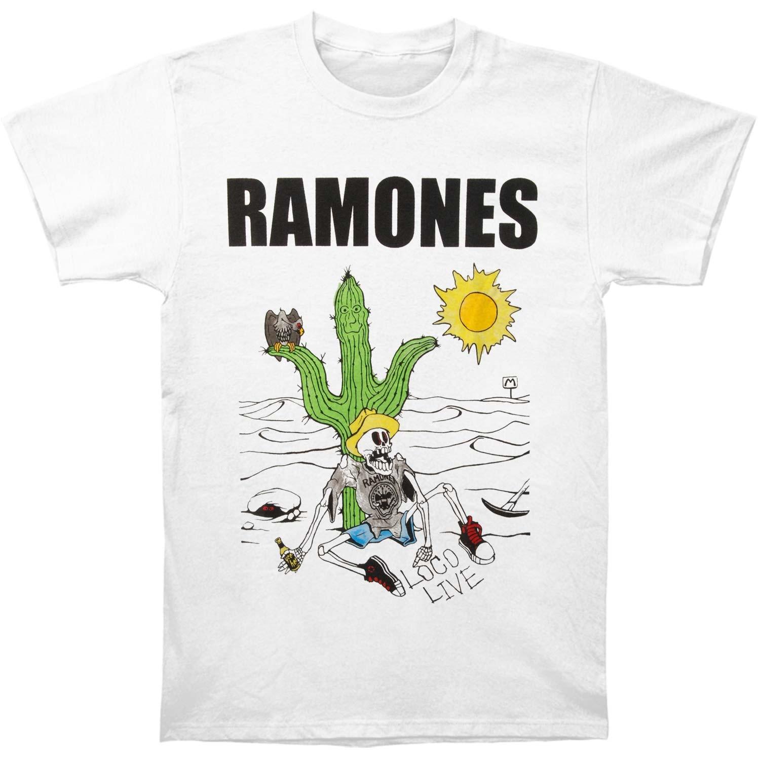 Men s Ramones Loco Live Slim Fit T-shirt XX-Large White XL