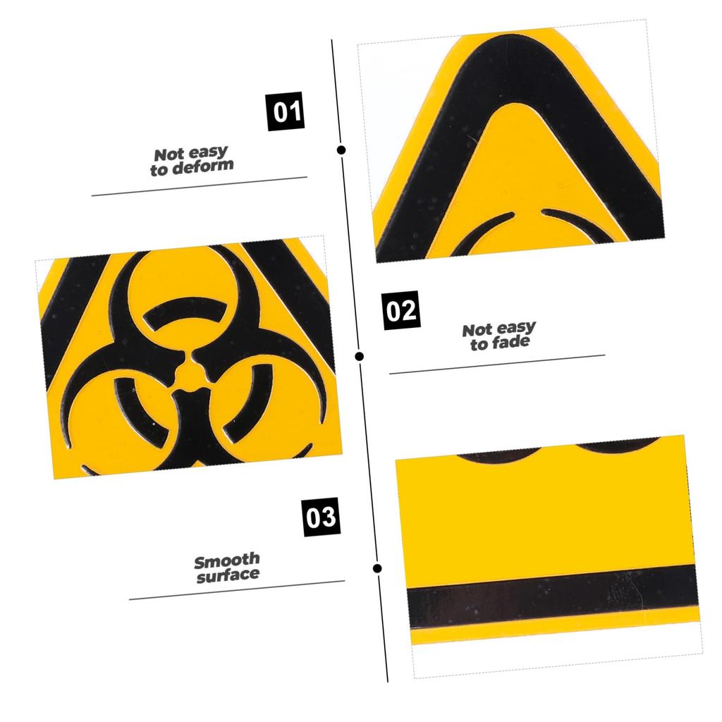 HONMEET 1 Piece Biohazard De Sticker Decorative Sticker Danger Design