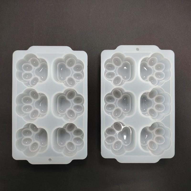 Glänzende Silikonharz Ornamente Formen Katzenpfote Silikonform DIY Schlüsselanhänger Anhänger Schmuck Epoxidharz Bastelformen