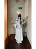 Plus Size Women's Korean Style Two-Piece: Printed Short Sleeve T-shirt & High Waist A-line Skirt
