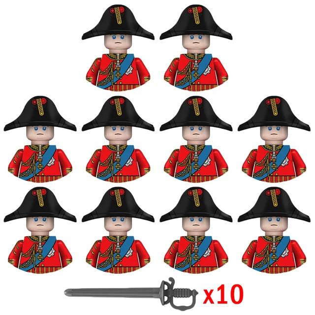 Kids Building Blocks Toy Napoleonic Wars Military WW2 Mini Dolls Soldier Duke Medieval Knights Officer Model Toy wholesale store
