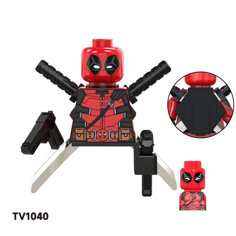 Ślepa Paczka Mini Klocki TV6205 Figurki Duży Goblin Spiderman Iron Man Venom Kapitan Hawk Deadpool Pancerz Boże Narodzenie Prezent Zabawka