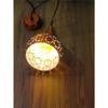 Metal Cut Hanging Light Ceiling Pendant Lamp, 6" Small, Orange