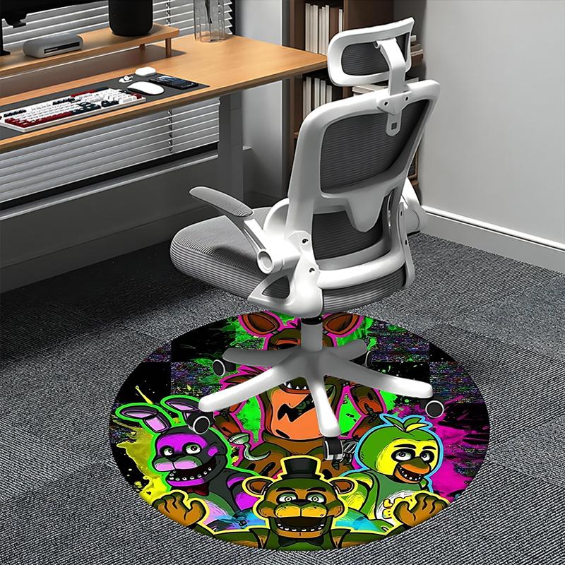 

Five Nights at Freddy s,FNAF Chair mat Round Rug Office carpet, Non slip, Suitable for Living Rooms, Bedrooms,Decor1205803a 80cm by 80cm