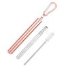 Portable Stainless Steel Telescopic Reusable Straw with Cleaning Brush for Drinking Coffee Milk