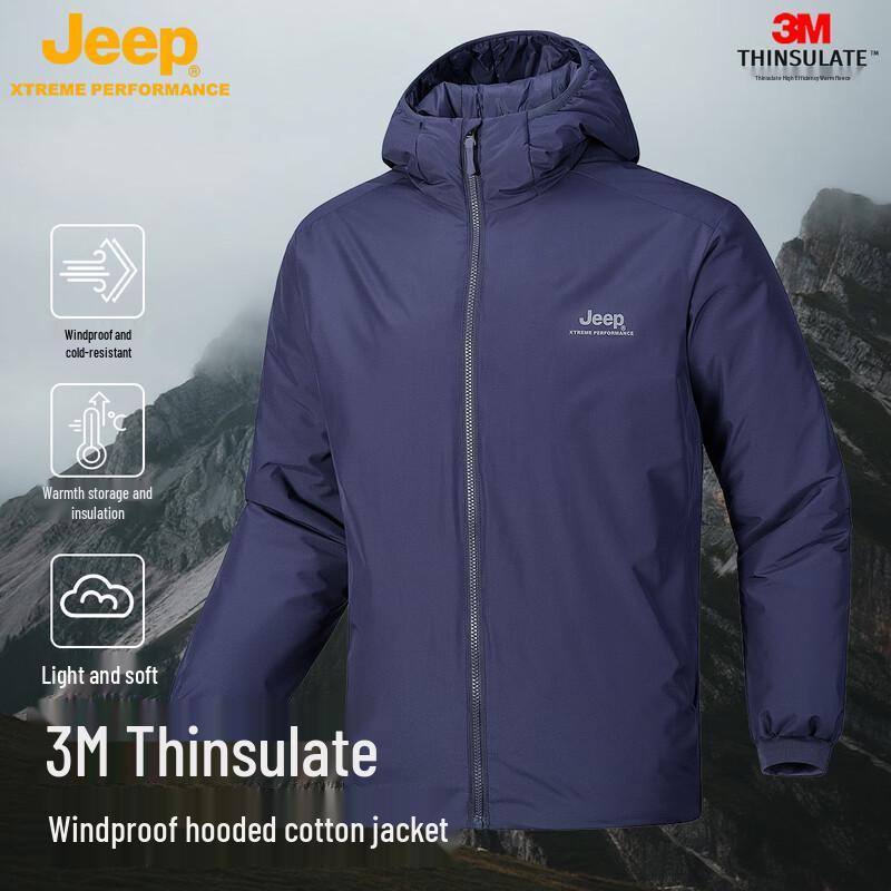 JEEP Unisex Outdoor 3M Hooded Padded Jacket